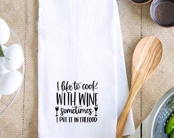 Flour Sack Dish Towels - Wine Collection