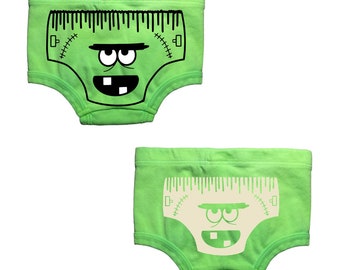 Children's Creepy Face Underwear.  Available in Toddler and youth for girls and boys.  Briefs, Boxers and Glow choices! Even Ladies!