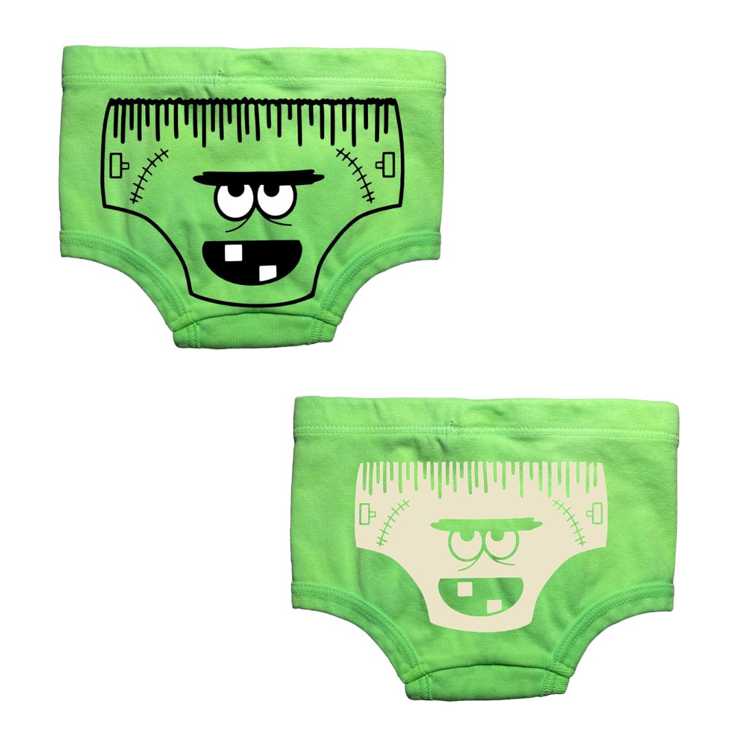 Children's Creepy Face Underwear. Available in Toddler and Youth for Girls  and Boys. Briefs, Boxers and Glow Choices Even Ladies 