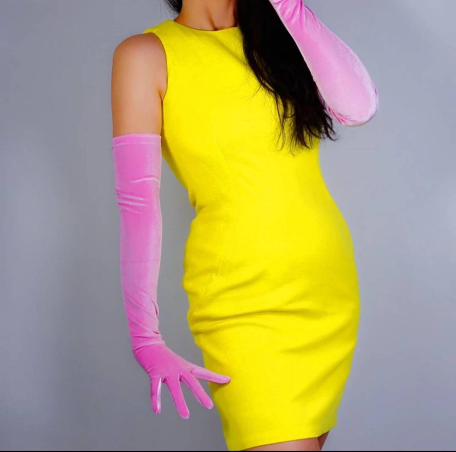 Ball gown opera gloves in the uk Pink opera formal evening Etsy