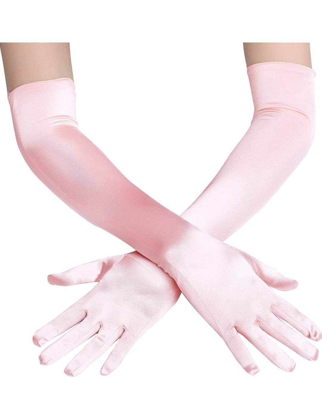 Opera gloves in uk Vintage Baby pink satin formal opera gloves Etsy