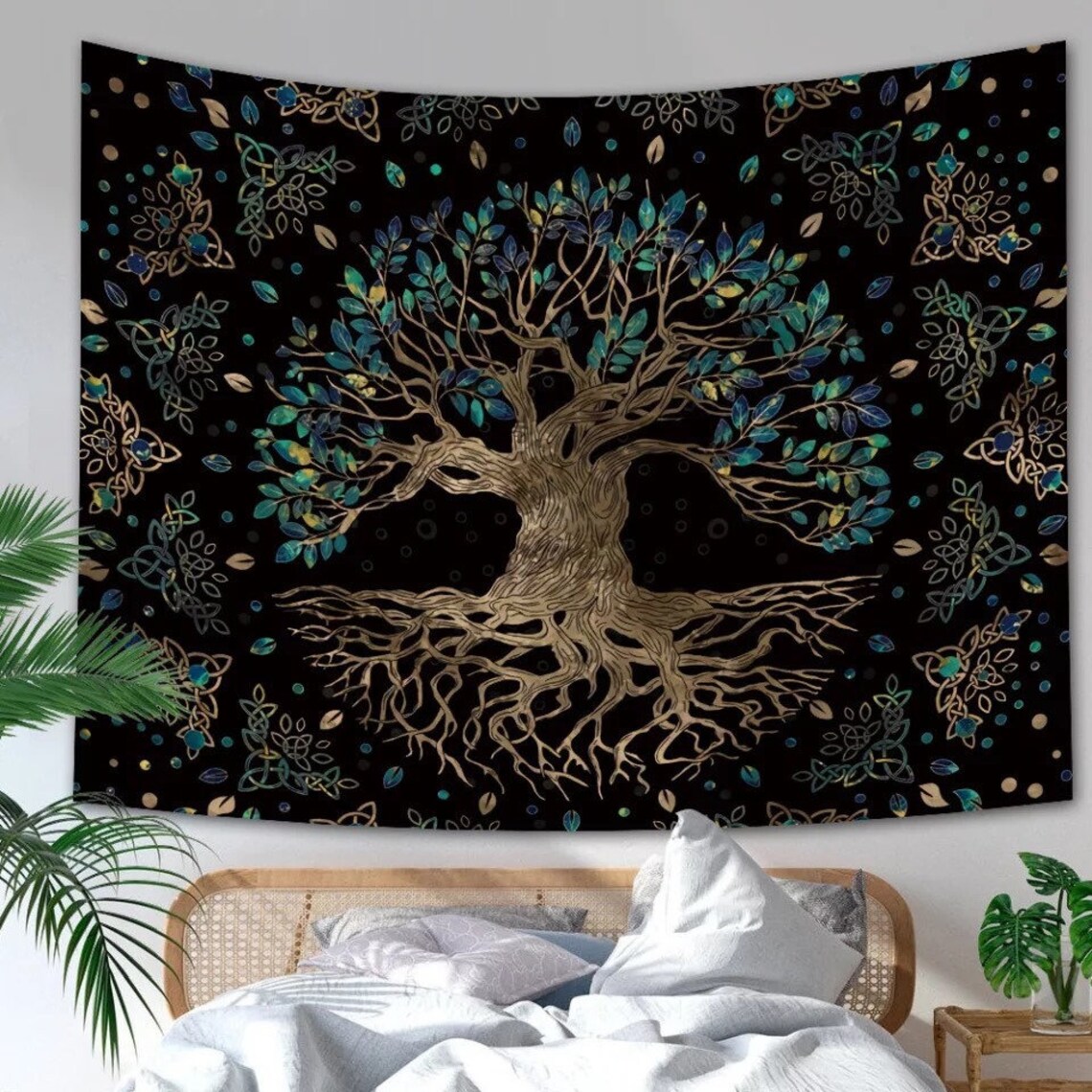 Tapestry with tree of life Tree of Life Tapestry Wall Hanging Etsy