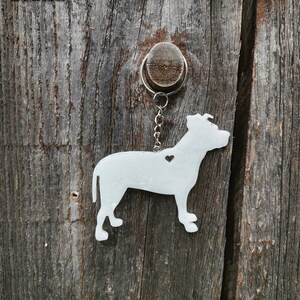 Porte clefs races de chiens en bois fabriqués en France