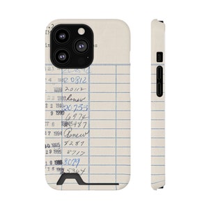 Library Card Phone Case With Card Holder