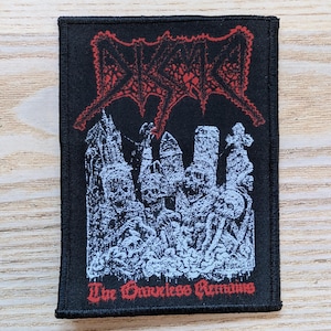 Disma The Graveless Remains Woven Sew On Patch 12 x 9cm