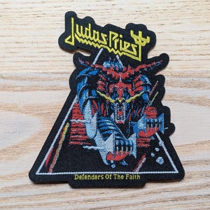 Judas Priest Defenders of the Faith Woven Iron on Patch 10 x 9cm