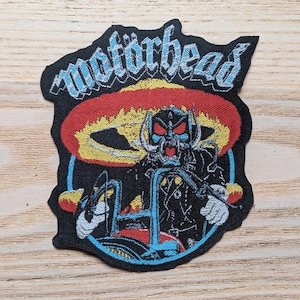 Motorhead Woven Iron on Patch 10 x 9cm