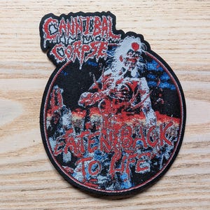Cannibal Corpse Eaten Back to Life Woven Sew On Patch 11 x 9cm
