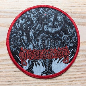 Dissection Dragon Woven Sew On Patch 9.5cm Diameter