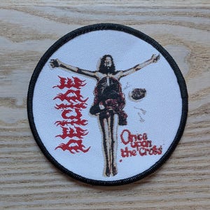 Deicide Once Upon the Cross Woven Patch 9cm Diameter