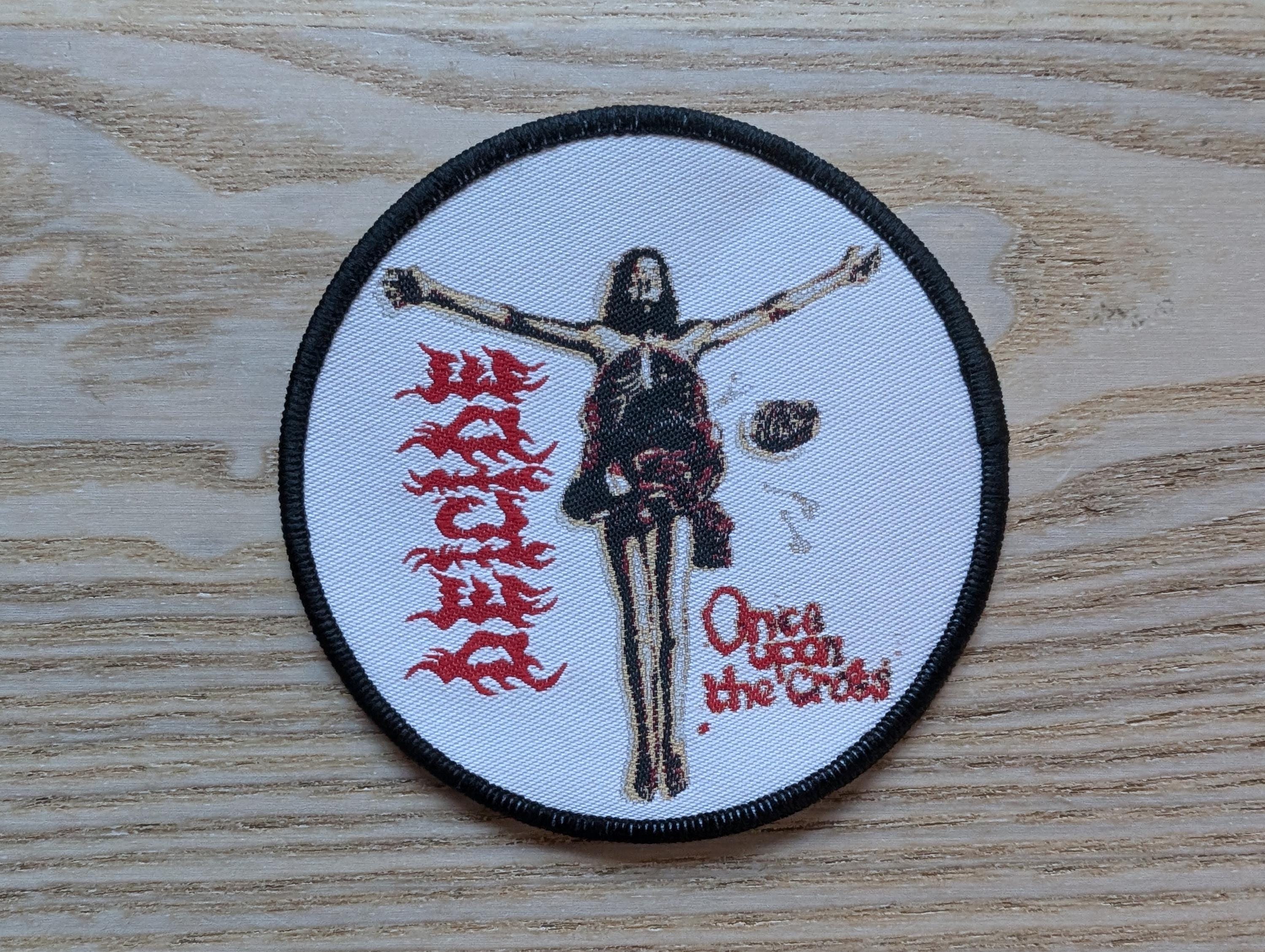 Deicide Once Upon the Cross Woven Patch 9cm Diameter