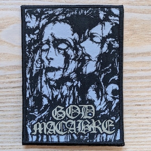 God Macabre Woven Sew On Patch 12.5 x 9cm