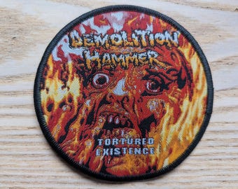 Parche para coser con diseño de martillo de demolición (9,5 cm de diámetro)