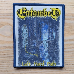 Entombed Left Hand Patch Woven Patch 11 x 9cm