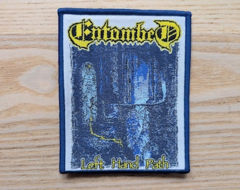 Entombed Left Hand Patch Woven Patch 11 x 9cm