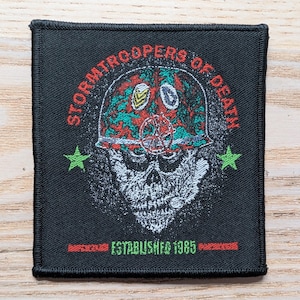 Stormtroopers of Death Establishesd Woven Sew On Patch 10 x 9.5cm
