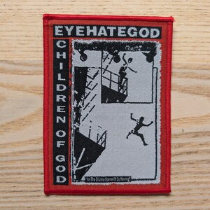 Eyehategod Children of God Red Woven Sew On Patch 12.5 x 9cm