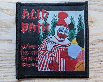 Acid Bath When the Kite String Pops Woven Patch 10 x 10cm