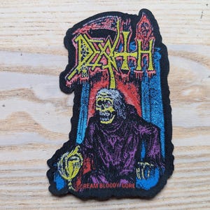 Death Scream Bloody Gore Woven Iron On Patch 11 x 8cm