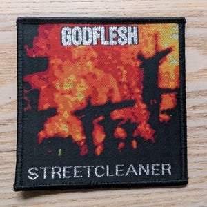 Godflesh Streetcleaner Woven Sew On Patch 10 x 10cm