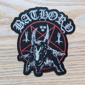 Bathory Goat Iron On Patch 10 x 9xm