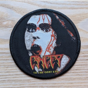 Cancer to the Gory End Woven Patch 9.5cm Diameter