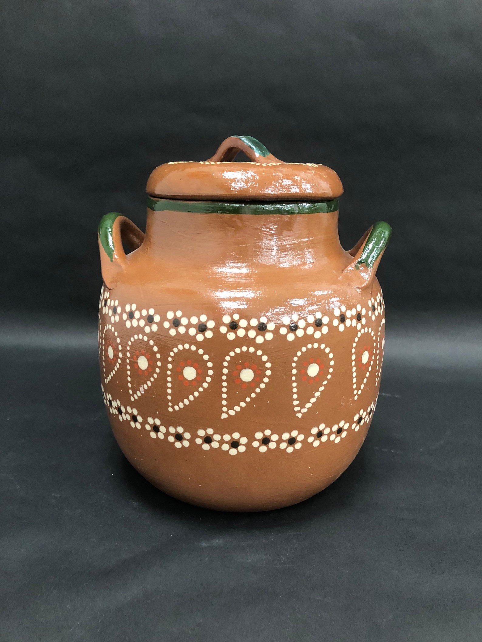 Mexican Clay Cooking Pot With Lid 5 L Etsy