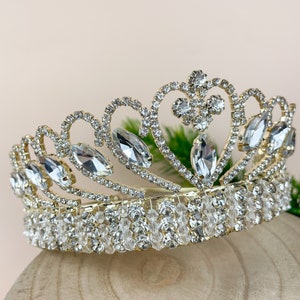 Rhinestone Tiara Bridal Crown Quinceañera Crystal Tiara Sweet 16