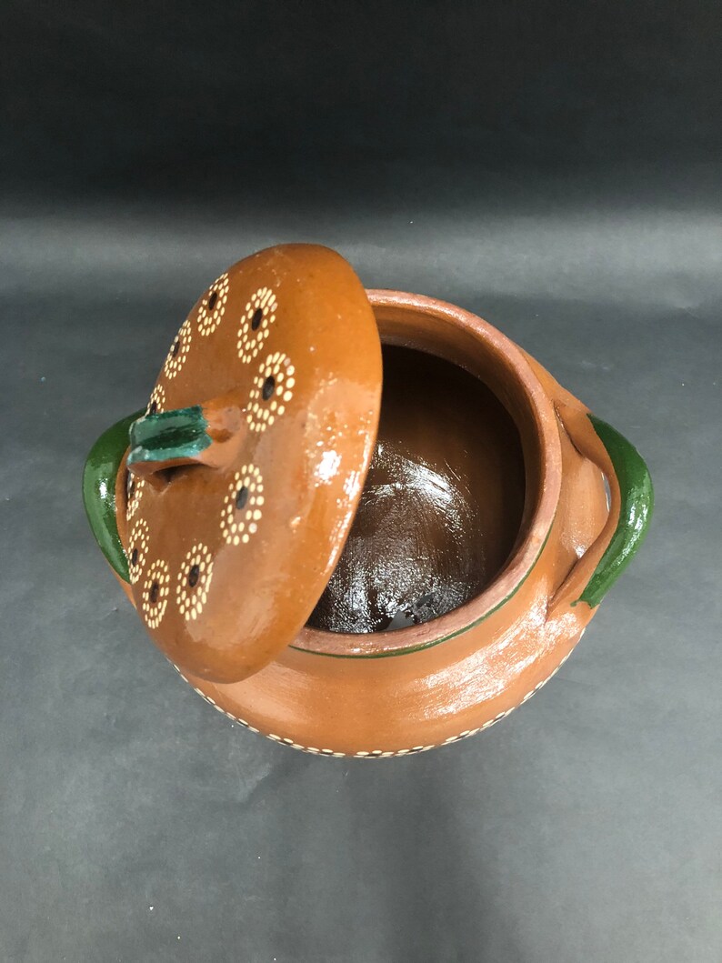 Mexican Clay Cooking Pot With Lid 5 L Etsy
