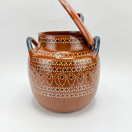 Mexican Clay Cooking Pot With Lid 5 L Etsy