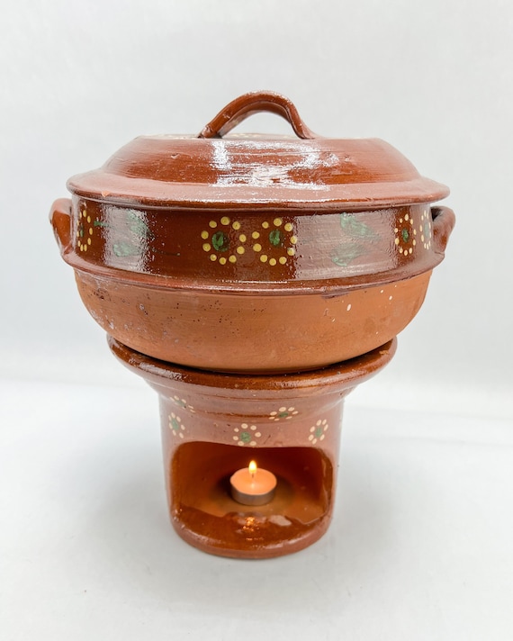 Clay 8 Inches Food Warmer Chafing Dish Bracero De Barro Para Etsy