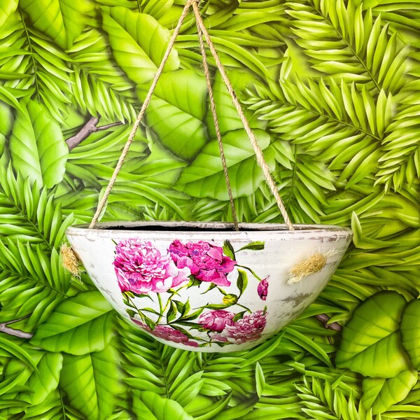 Clay Vintage 13 1/2 inches Hanging Planter