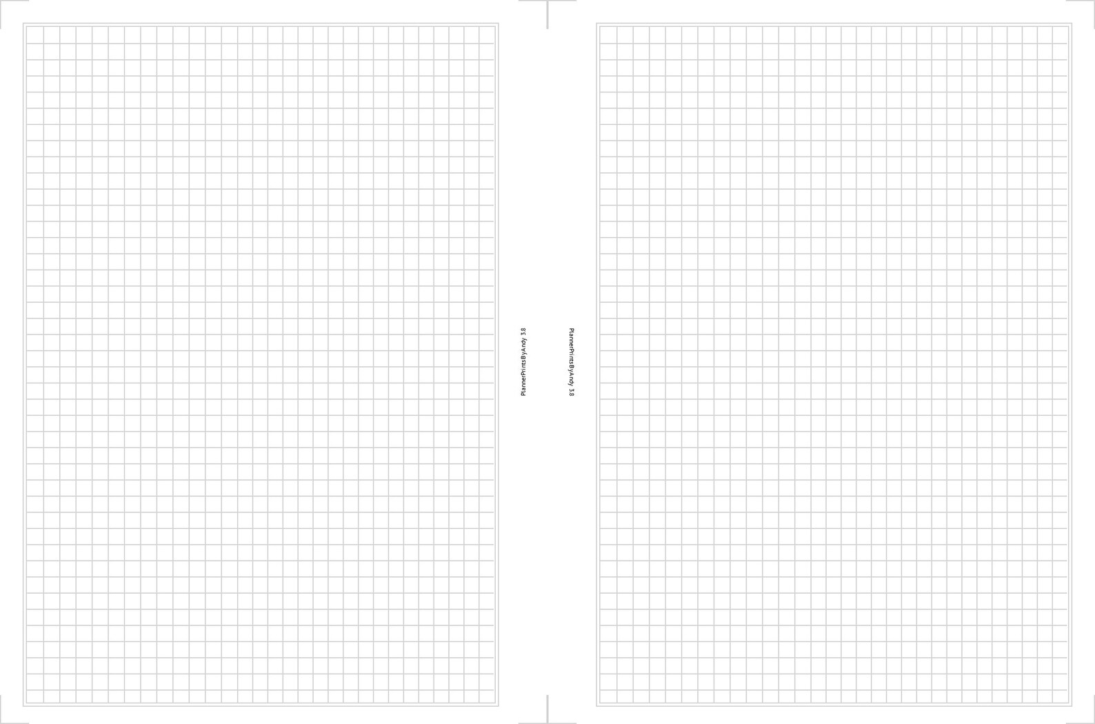 Grid Note Pages B6 Wide Various Grid Sizes 3.8/4/4.5/5 | Etsy