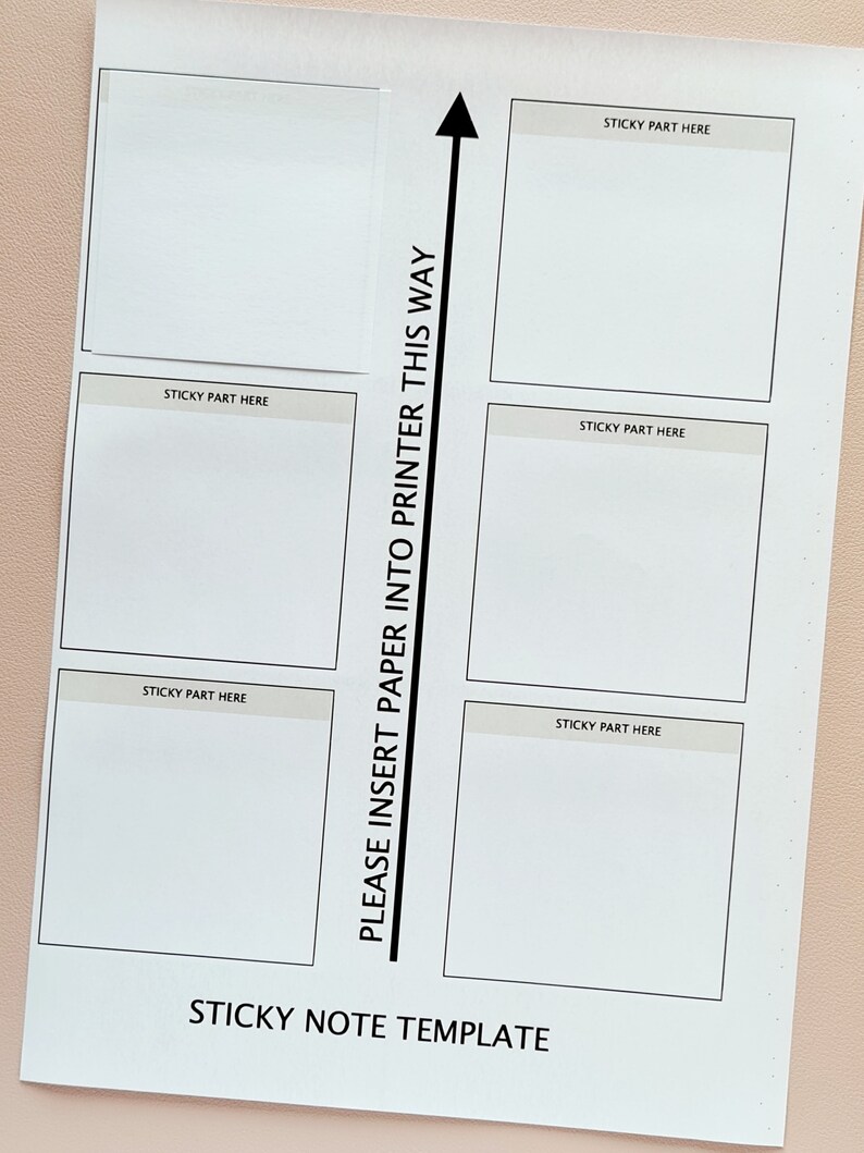 Sticky Note Memo Sample Sticky Notes Memo Notes Printable Take a Note - Etsy