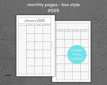 Aazon.co : Franklin Covey Copact 2025 Onth On Two Pages Onthly - View #3