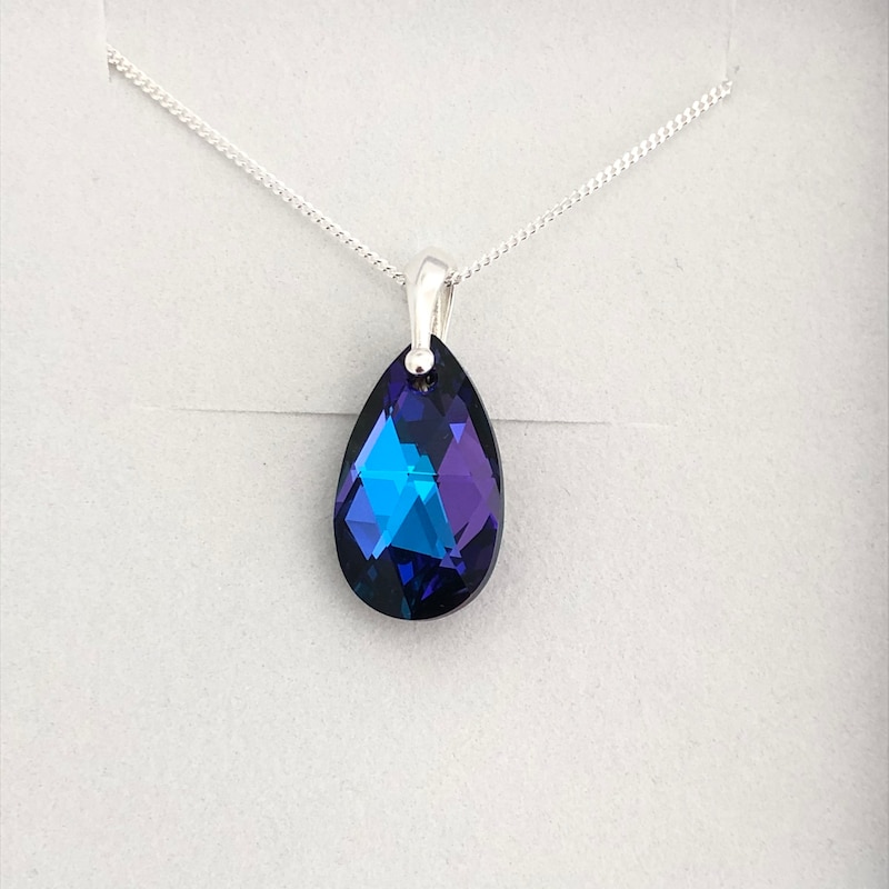 RG - PURPLE & BLUE CRYSTAL - NECKLACE main image 1