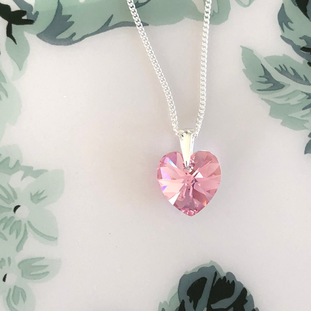 Swarovski crystal heart pendant cheap necklace