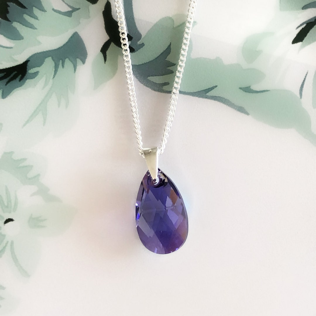 ネックレス TANZANITE CROSSING STAR NECKLACE Tanzanite cross gemstone handmade 925 sterling silver