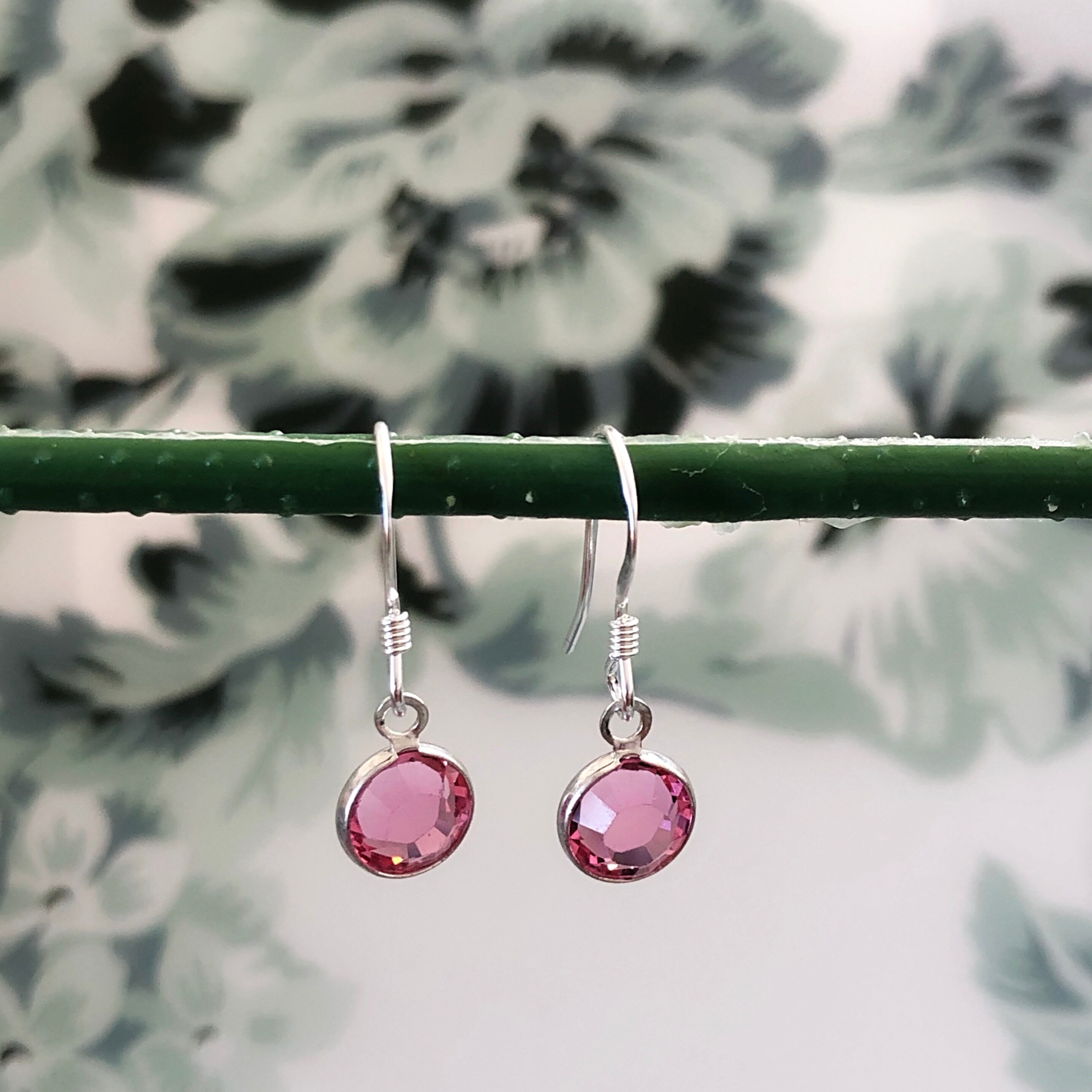 Pink tourmaline 2024 drop earrings