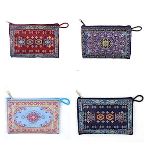 Coin Purse With Zipper|Small Coin Pouch|Mini Money Bag|Woven Ethnic Design Wallet|Slim Card Holder|Earphone Holder|Passport and ID Holder