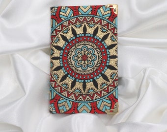 Handmade Mandala Fabric Journal | Woven Boho Travel Notebook