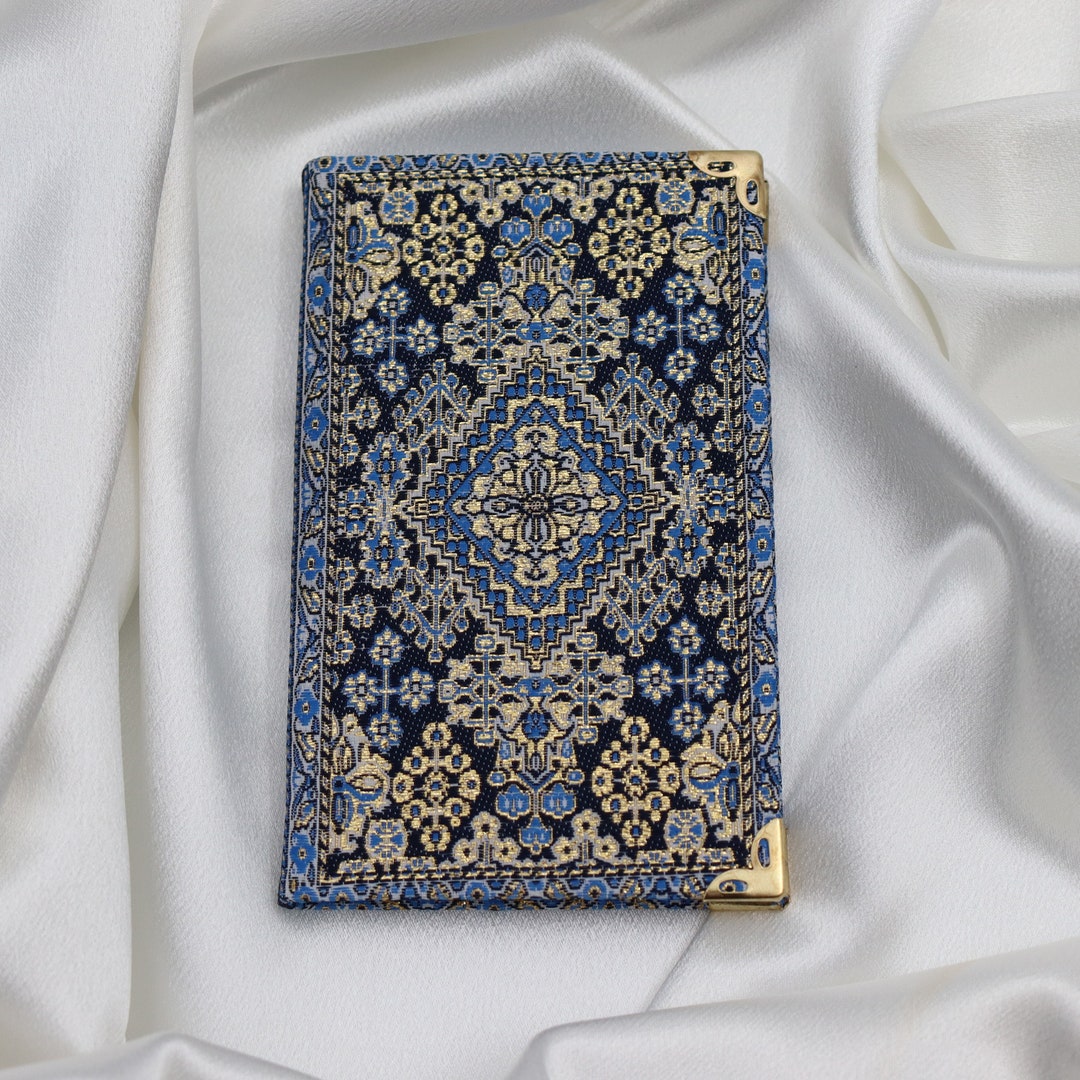 Brown - Bagru Fabric Cover Handmade Paper Notebook (7 x 5 in)