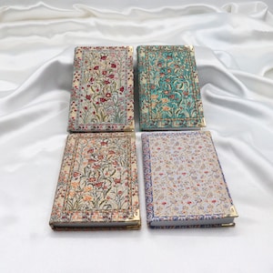 Floral Woven Cover Diary Notebook|Boho Style Journal|Handy Sketchbook|Oriental Pattern Diary|Notepad for Her|Woven Carpet Design Notepad