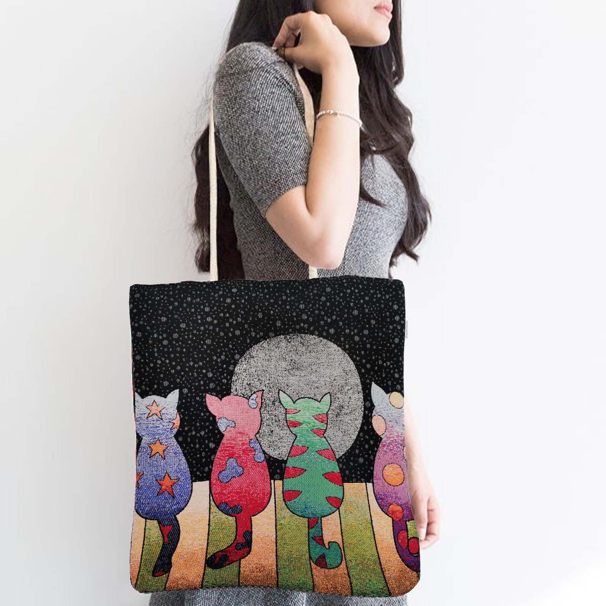 Cats Handmade Tapestry Bag – Akasia