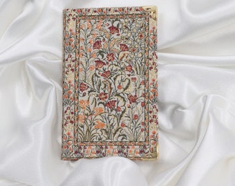 Woven Kilim Fabric Notebook | Handmade Floral Journal