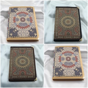 Kilim Design Woven Fabric Notebook|Aztec Style Notebook|Hard Cover Journal|Boho Travel Notepad|Geometric Design Lined Diary|Handy Sketchbook