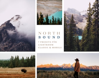 7 Lightroom Desktop Presets Cool & Dreamy „North Bound“  Mountain and Wildlife Presets | Kanada Roadtrip Filter