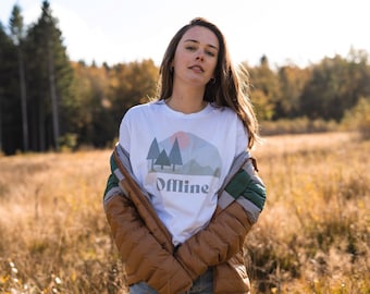 Unisex oversize shirt "offline" white