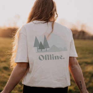 Unisex oversize shirt "offline" with backprint