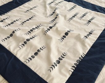 Moon Phase Block Printed Beach Blanket - Hāli'i